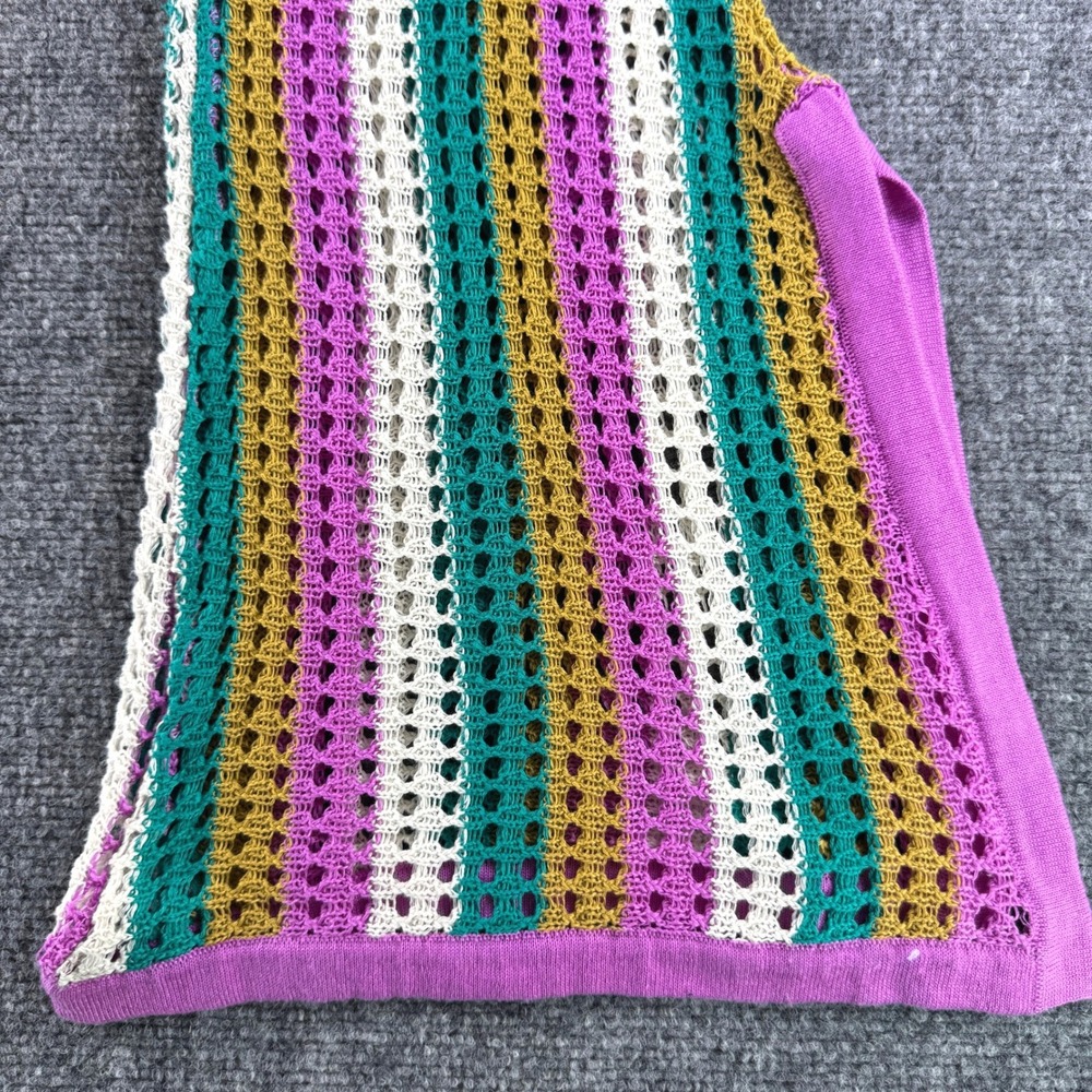 Crochet Striped Flare Beach Pants Hurley Small Multicolor High Rise Boho - Picture 5 of 12